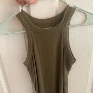 Army green tank top